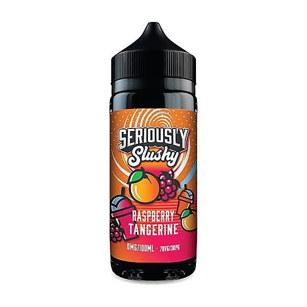 DOOZY VAPE SERIOUSLY SLUSHY E LIQUID - RASPBERRY TANGERINE 100ML 70/30