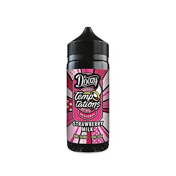 DOOZY VAPE TEMPTATIONS E LIQUID - STRAWBERRY MILK