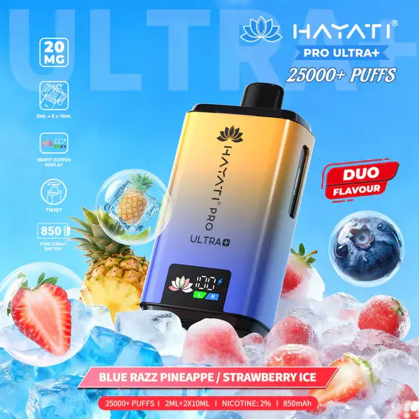 Hayati Pro Ultra Plus Blue Razz Pineapple Strawberry Ice