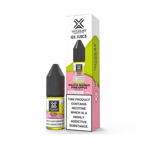 Vaporlax Nic Salts - Peach Mango Pineapple