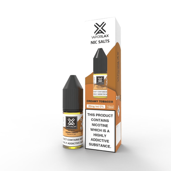 Vaporlax Nic Salts Creamy Tobacco