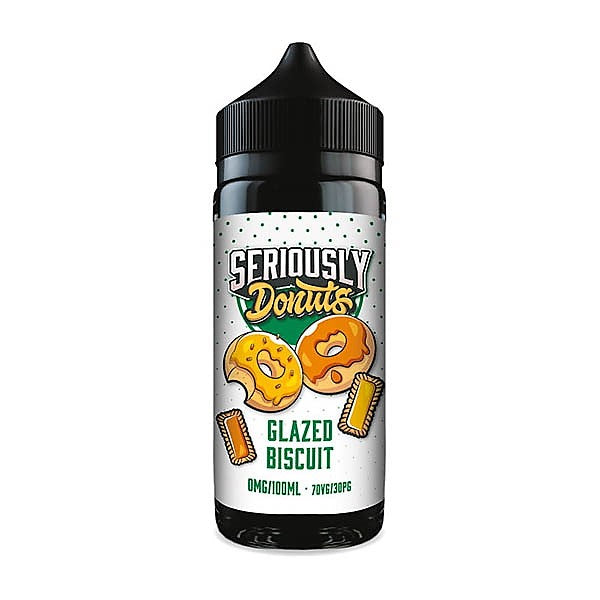 DOOZY VAPE SERIOUSLY DONUTS E LIQUID - GLAZED BISCUIT 100ML 70/30