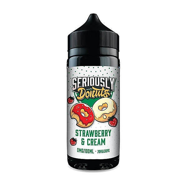 DOOZY VAPE SERIOUSLY DONUTS E LIQUID - STRAWBERRY &amp; CREAM 100ML 70/30