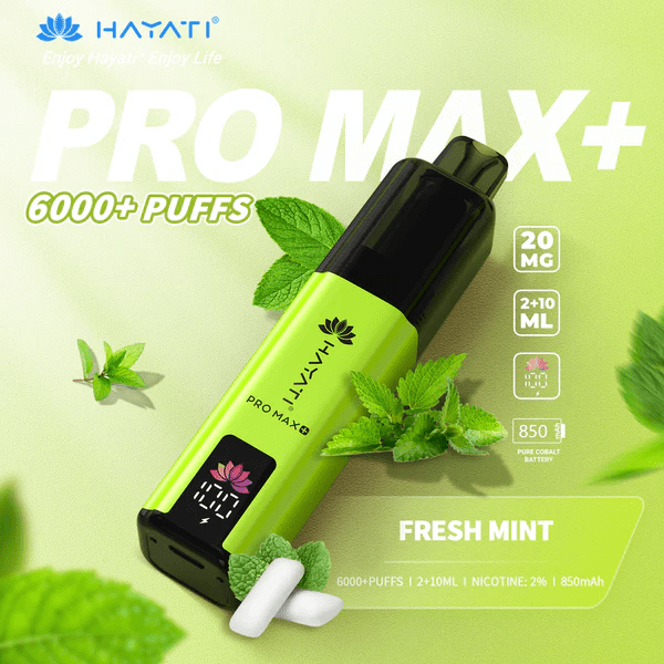 Hayati Pro Max+ 6000 Puffs Prefilled And Rechargeable Pod Kit
