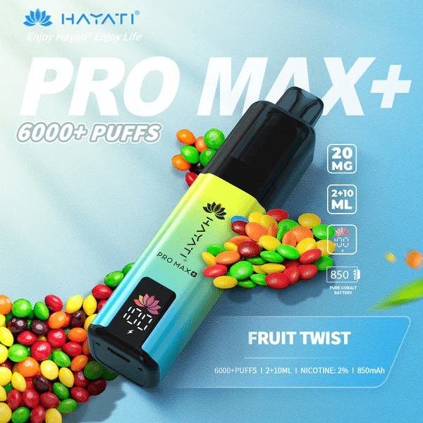 Hayati Pro Max+ 6000 Puffs Prefilled And Rechargeable Pod Kit