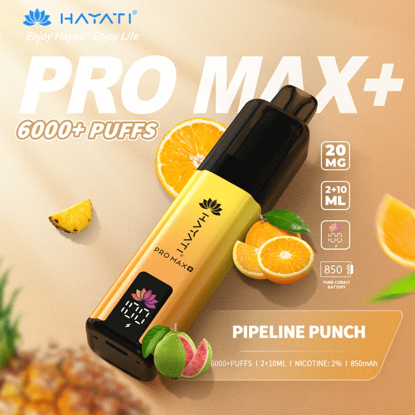 Hayati Pro Max+ 6000 Puffs Prefilled And Rechargeable Pod Kit