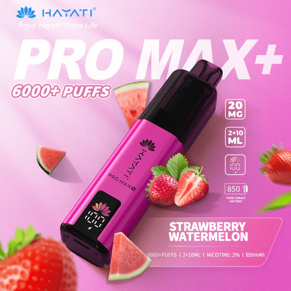 Hayati Pro Max+ 6000 Puffs Prefilled And Rechargeable Pod Kit