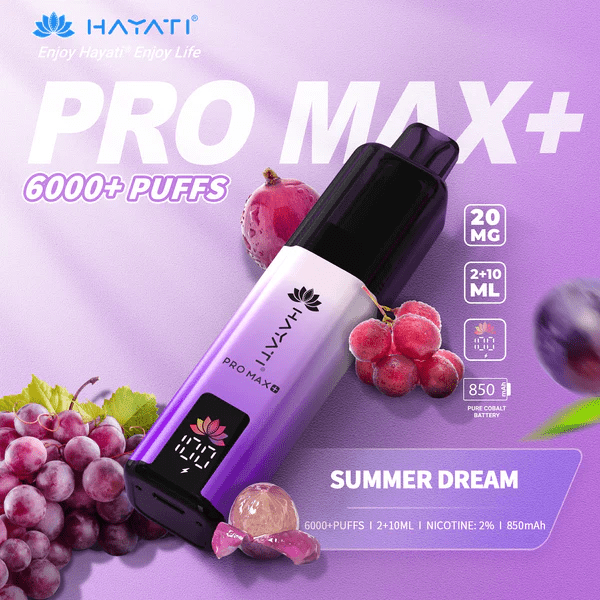 Hayati Pro Max+ 6000 Puffs Prefilled And Rechargeable Pod Kit
