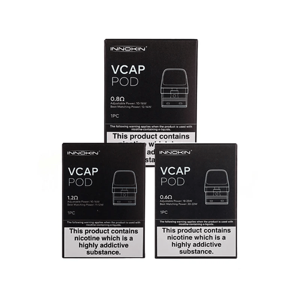 1 x Replacement Innokin VCAP Pod 1 x Replacement Innokin VCAP Pod