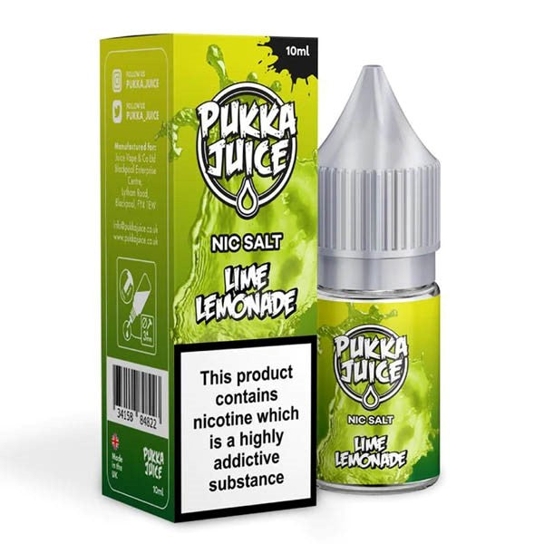 Pukka Juice Nic Salts - Lime Lemonade E Liquid 10ml