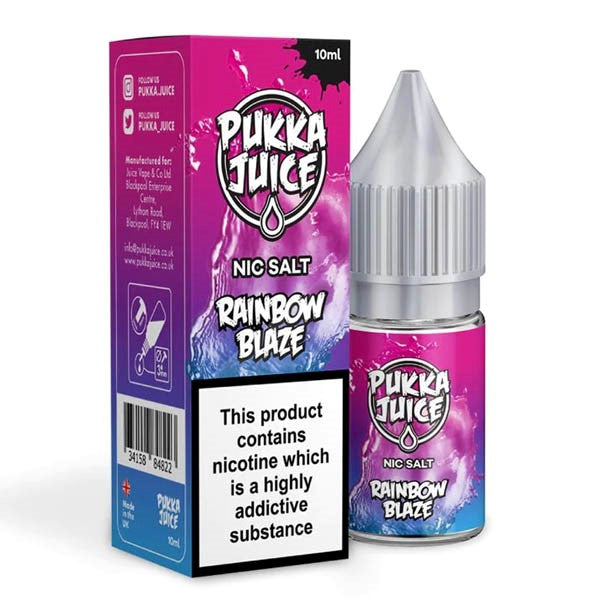 Pukka Juice Nic Salts - Rainbow Blaze E liquid 10ml