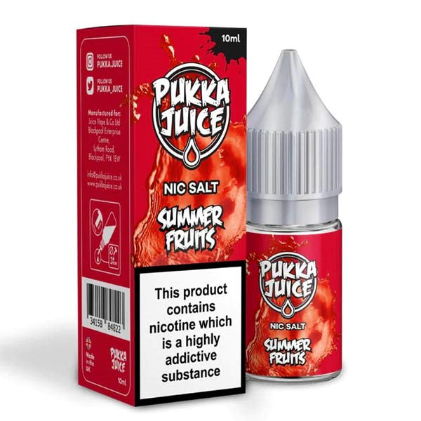 Pukka Juice Nic Salts – Summer Fruits E liquid 10ml