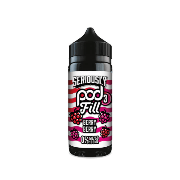 DOOZY VAPE SERIOUSLY POD FILL 3 E LIQUID - BERRY BERRY 100ML 50/50