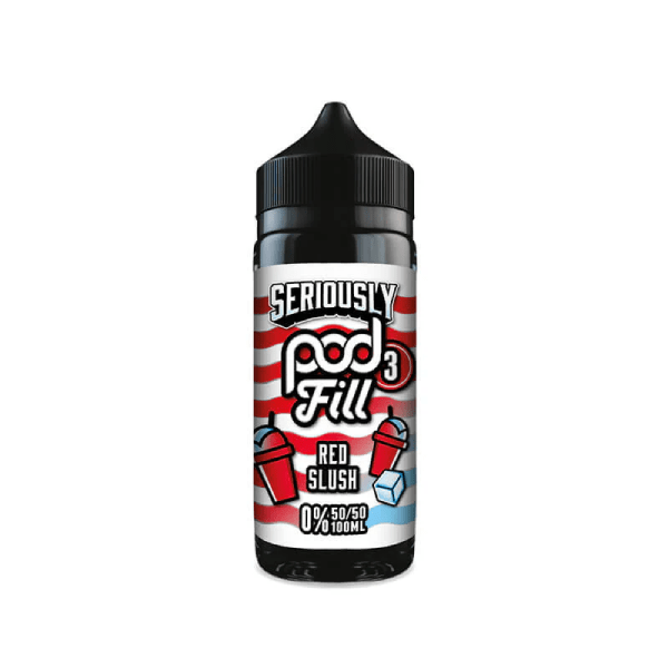 DOOZY VAPE SERIOUSLY POD FILL 3 E LIQUID - RED SLUSH 100ML 50/50