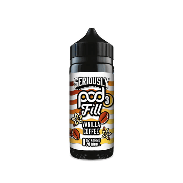 DOOZY VAPE SERIOUSLY POD FILL 3 E LIQUID - VANILLA COFFEE 100ML 50/50