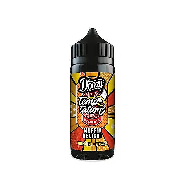 DOOZY VAPE TEMPTATIONS E LIQUID - MUFFIN DELIGHT