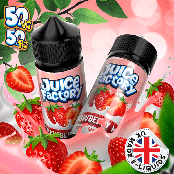 juice factory strawberry milk eliquid 100ml