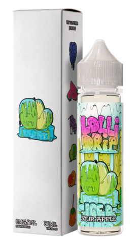 sour apple iced 50ml lolli drip eliquid